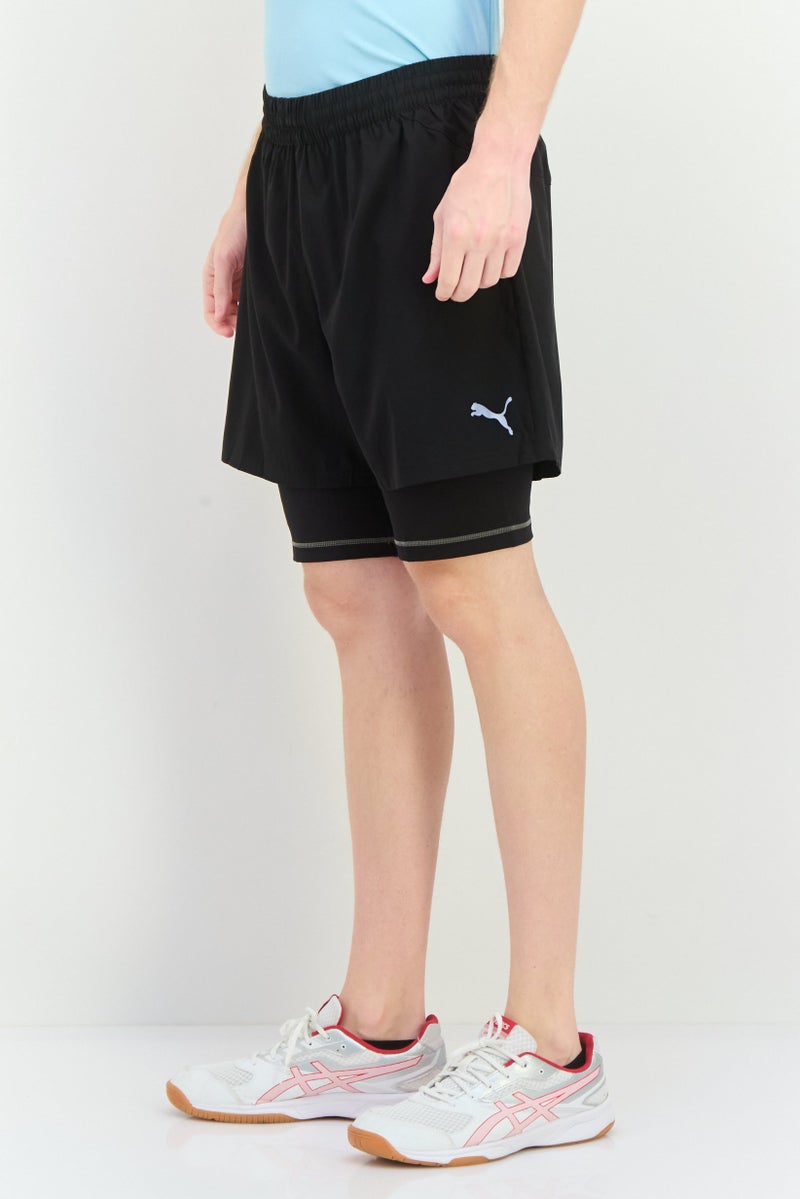 PUMA Men Sportswear Fit 2 in 1 5 Inseam Running Shorts, Black  - Image 2