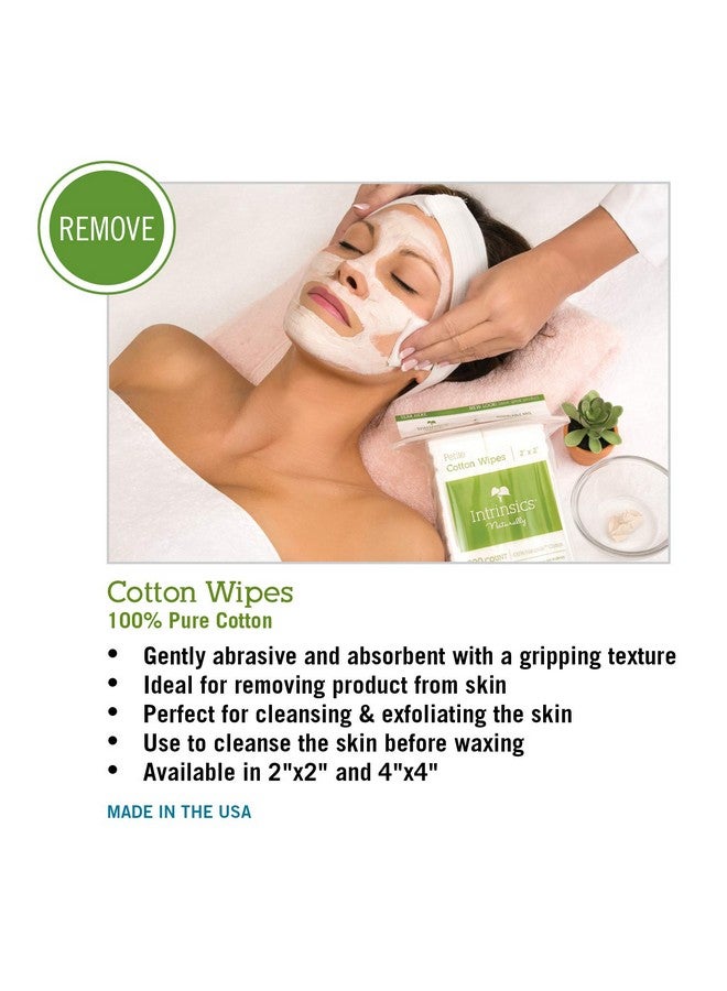 إنترينزيكس مناديل قطنية صغيرة مقاس 2 × 2 بوصة 4 طبقات 100% قطن، عدد 200 قطعة - Image 4