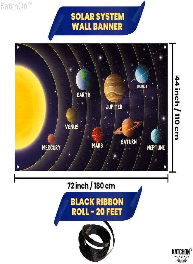 KatchOn, Solar System Banner for Classroom - Large, 72x44 Inch | Solar System Classroom Decorations | Solar System Wall Banner, Planet Decorations | Solar System Map Banner, Space Room Decor for Boys - Image 4