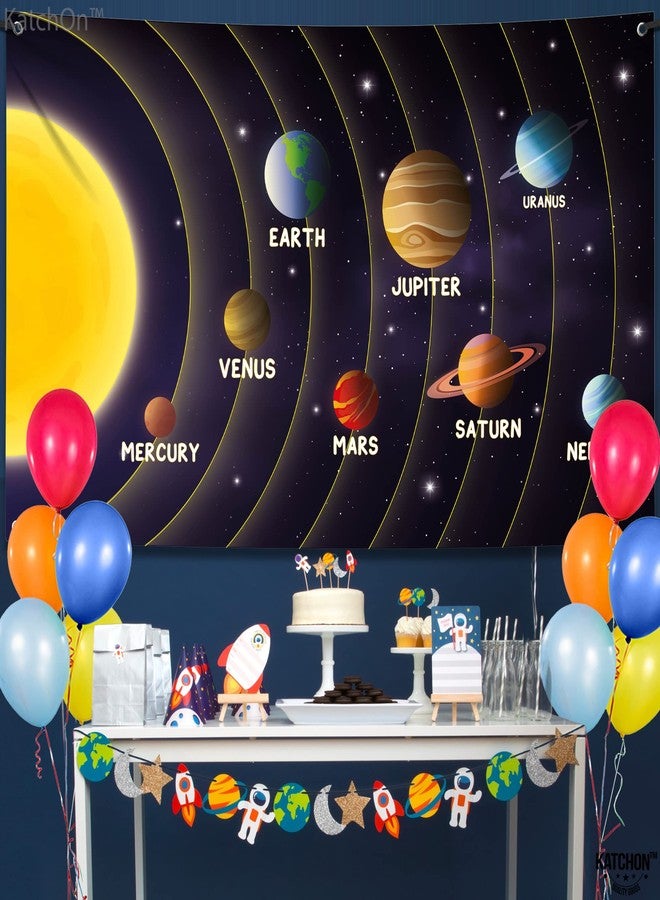 KatchOn, Solar System Banner for Classroom - Large, 72x44 Inch | Solar System Classroom Decorations | Solar System Wall Banner, Planet Decorations | Solar System Map Banner, Space Room Decor for Boys - Image 2