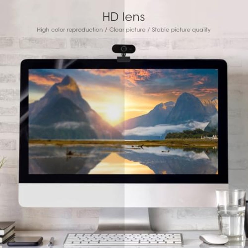 1080P High Definition Desktop USB Webcam for Video Call, Clear Picture for Online Teaching, Compatible with/, Black Black - Image 5