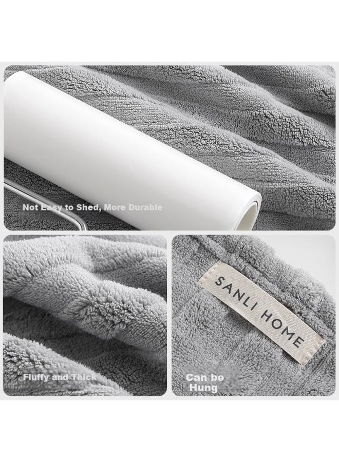 Sanli 7a Antibacterial Household Towels Cloud Soft Absorbent Quick-drying 3 Pack Men's Face Wash Bath Women's Skin-friendly Face Towel Gray Blue Coffee - Image 5