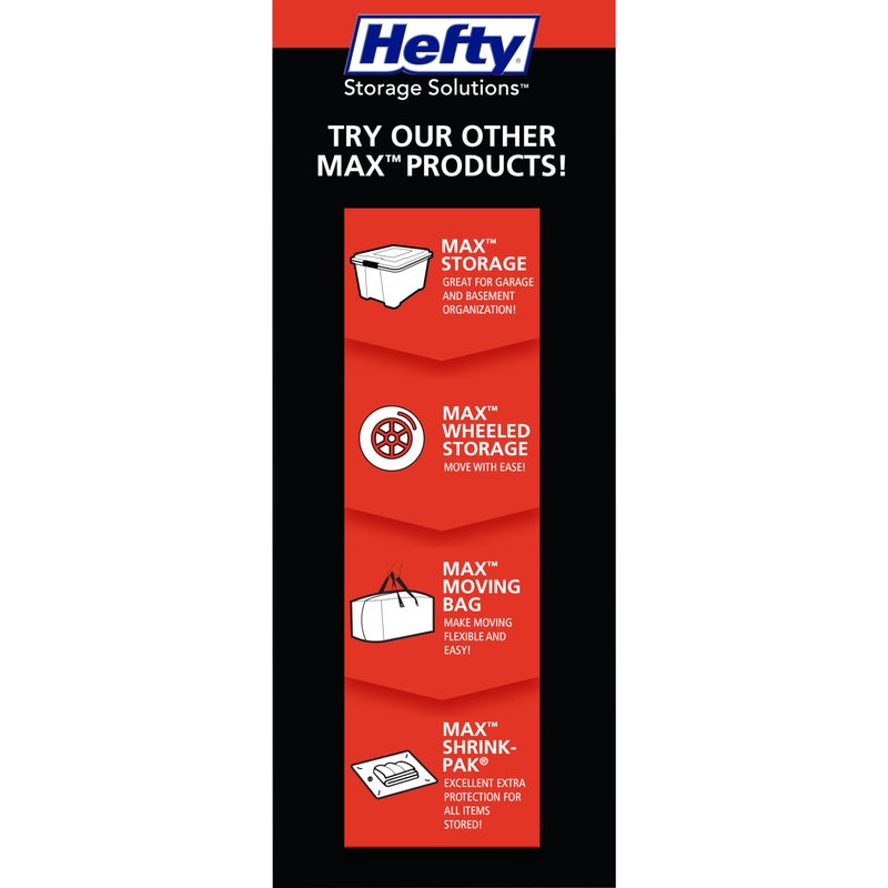Hefty MAX Shrink-Pak Vacuum Seal Storage Bags for Clothing, Travel, Bedding | Tear & Water Resistant, Dual-Valve Space Saver Compression Bags, Pump Included - Jumbo (30x36 Inch), 3-Pack - Image 3