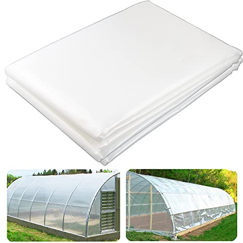 Yowlieu 12' x 25' Clear Greenhouse Plastic Sheeting, 6 Mil UV Resistant Polyethylene Greenhouse Film Hoop Green House Plastic Cover for Farms, Agriculture, Garden - Image 1