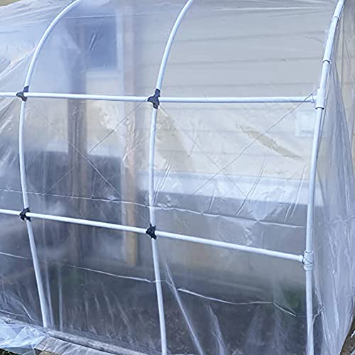 Yowlieu 12' x 25' Clear Greenhouse Plastic Sheeting, 6 Mil UV Resistant Polyethylene Greenhouse Film Hoop Green House Plastic Cover for Farms, Agriculture, Garden - Image 5