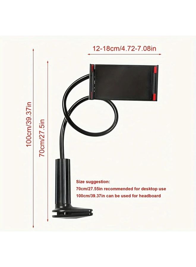 2 Pack Universal Rotatable Phone Tablet Holder 27 56 Inch Lazy Stand Black - Image 5