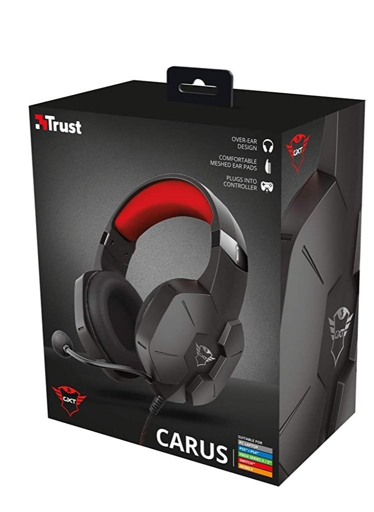 Trust - Trust Gaming Headset GXT 323 Carus Mesh padded gaming headset with flexible microphone and powerful bass designed for PC and consoles - Image 1