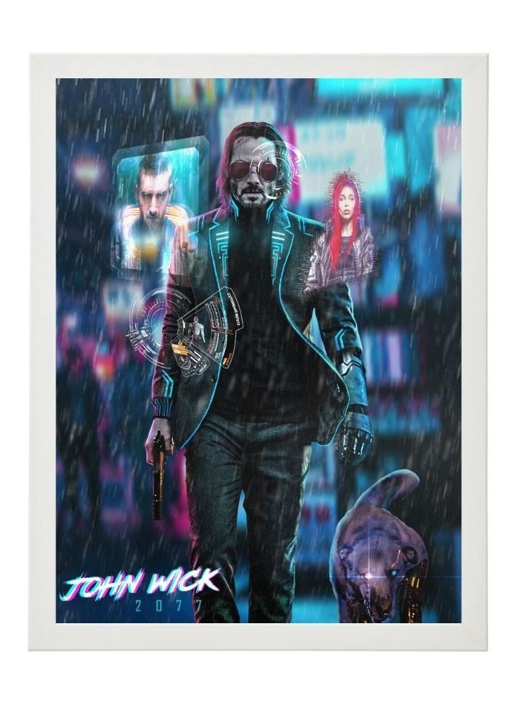 RKN Digital Wall Art Poster Frame John Wick 21X30 cm - Image 1