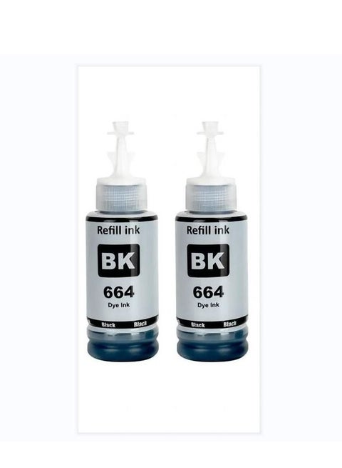 ink 664 Black 70ml 2-Pack Ink for Epson for EcoTank T6641 for Epson L210 L220 L300 L355 L365 L555 L1300
