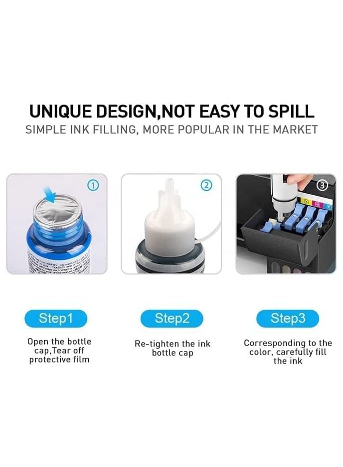 ink 664 Black 70ml 2-Pack Ink for Epson for EcoTank T6641 for Epson L210 L220 L300 L355 L365 L555 L1300  - Image 2