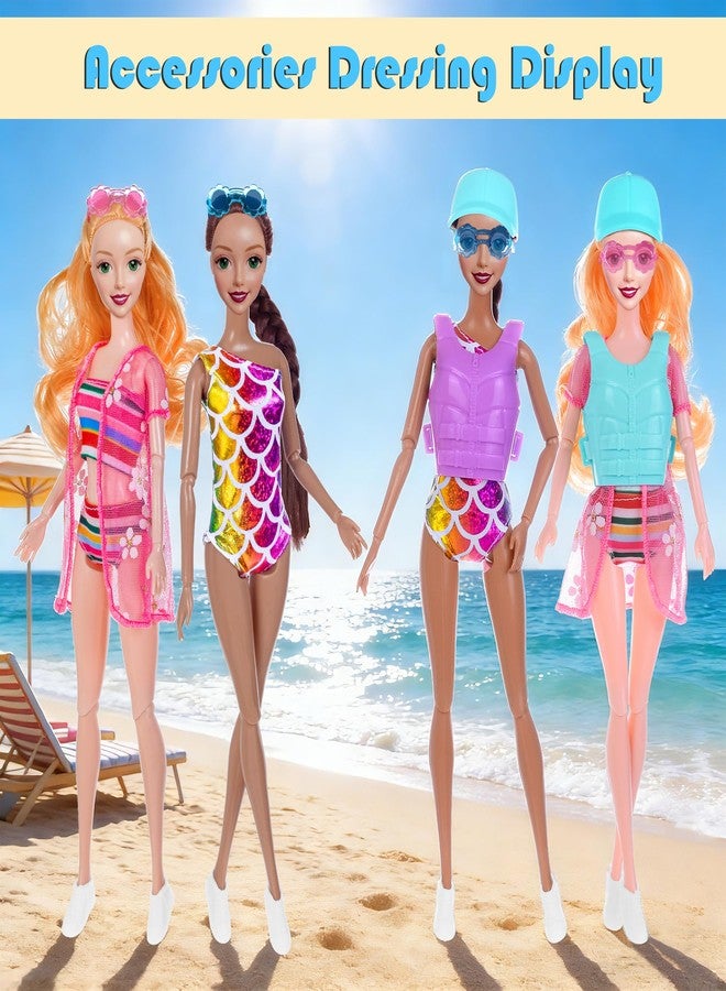 dollbie Fashion Dolls and Boat Playset - 11.5 Inch Dolls with Swimwear, Life Vests, Accessories, 5.5 Inch Doll, Pet Puppy and Dolphin Toy - Summer Beach Adventure Gift Set for Girls - Image 4