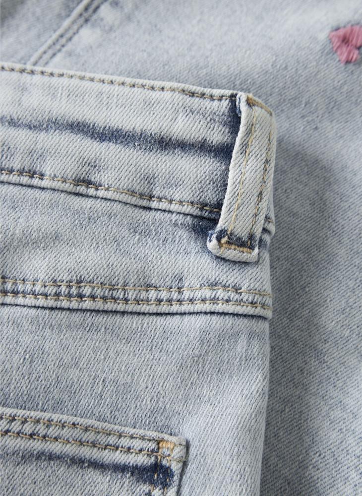 NAME IT Kids Wide Leg Embroidered Jeans - Image 5