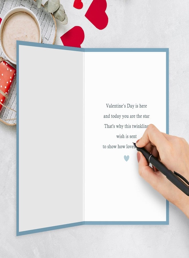 Ogeby Cute First Valentine's Day Card for Grandson, Starry Themed 1st Valentines Card from Grandpa Grandma, For You Grandson on Your First Valentine's Day - Image 4