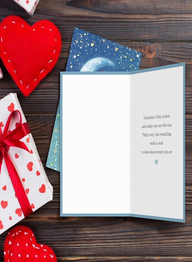Ogeby Cute First Valentine's Day Card for Grandson, Starry Themed 1st Valentines Card from Grandpa Grandma, For You Grandson on Your First Valentine's Day - Image 3