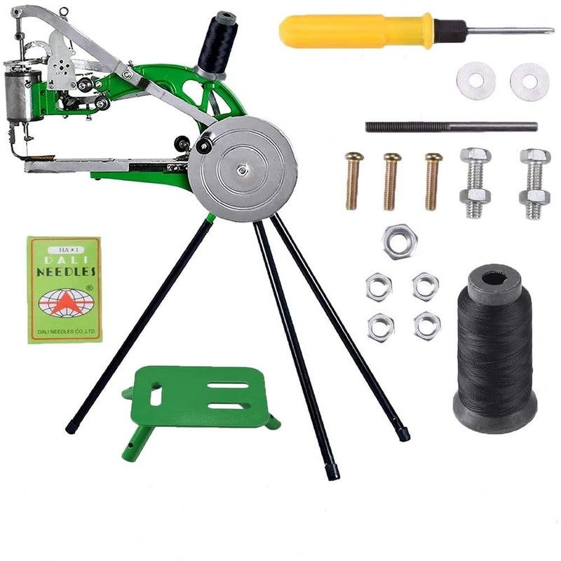 BACHIN BACHIN Shoe Repair Machine Hand Cobbler Sewing Machine dual Cotton Nylon Line Sewing Machine Manual Leather Machine for Shoes Cloth Bags 