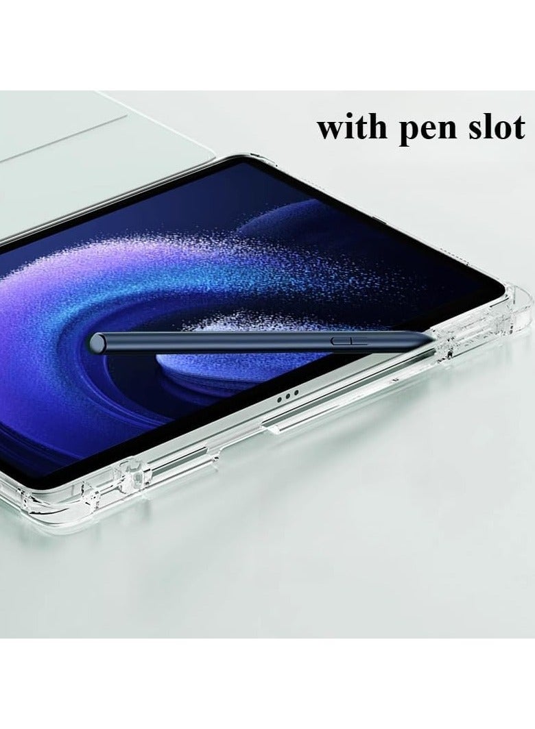 VKL Clear Case Compatible with Huawei MatePad Pro 13.2 Inch (2025),with Pen Holder,Shockproof Cover with Clear Transparent Back Shell, Auto Wake/Sleep (Lavender) - Image 2