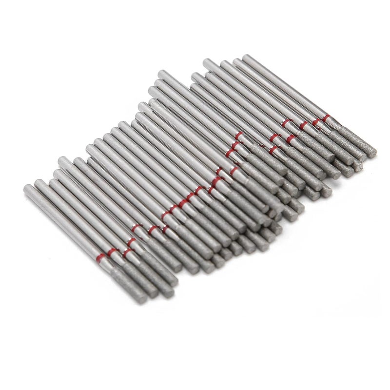 Sonew 50pcs Flat Head Nail Polishing Grinding Head Portable Nail Drill Bits Nail Art Dead Skin Removal Nail Drill Bits Nail Drill Machine Accessories for Home, Nail Salon