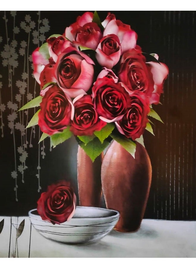 إن كي أكس لوحة فنية جدارية على شكل زهرة زخرفية - Image 1