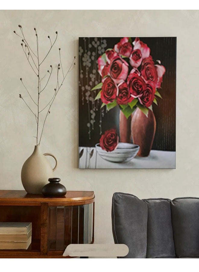 إن كي أكس لوحة فنية جدارية على شكل زهرة زخرفية - Image 2