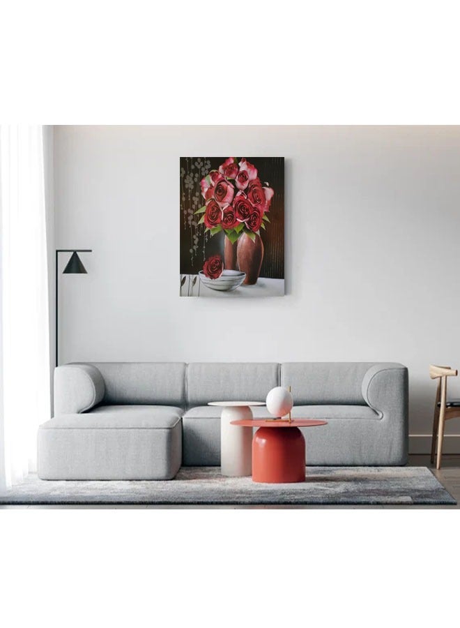 إن كي أكس لوحة فنية جدارية على شكل زهرة زخرفية - Image 3