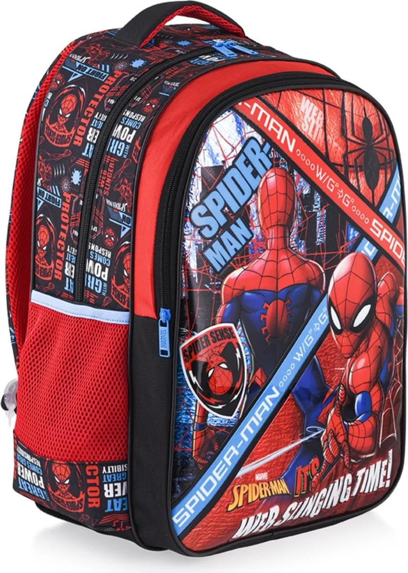 سبايدر مان Primary School Bag Salto Web Slinging Time, Lunch Box and Pencil Case