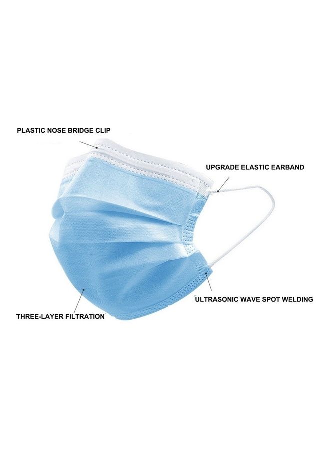 NIBEMINENT Pack Of 50 Disposable Mask With Nose Pin And Ultrasonic Sealed Earloop - Image 4