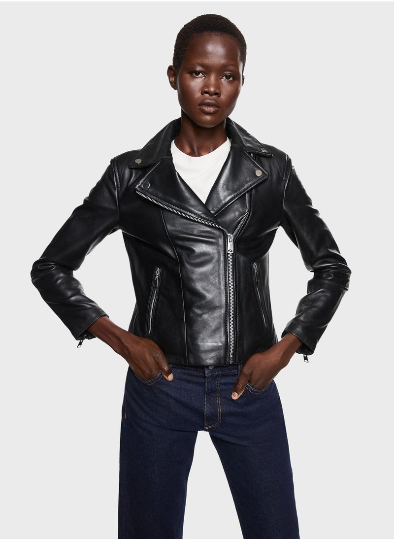 MANGO - Asymmetric Zip Detail Jacket - Image 1