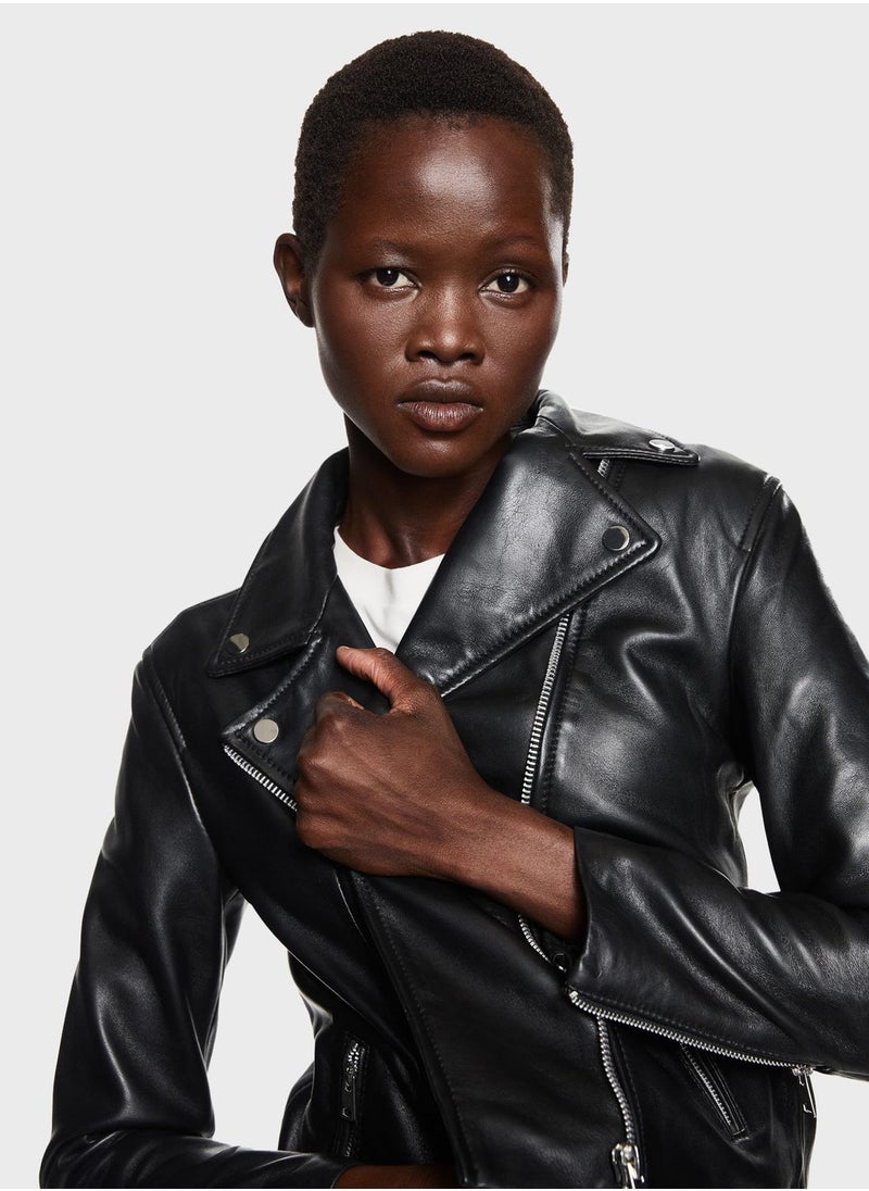 MANGO - Asymmetric Zip Detail Jacket - Image 1