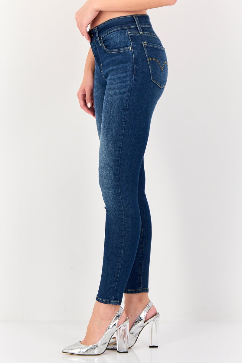 Levi's جينز ضيق للنساء، قابل للتمدد، أزرق - Image 3