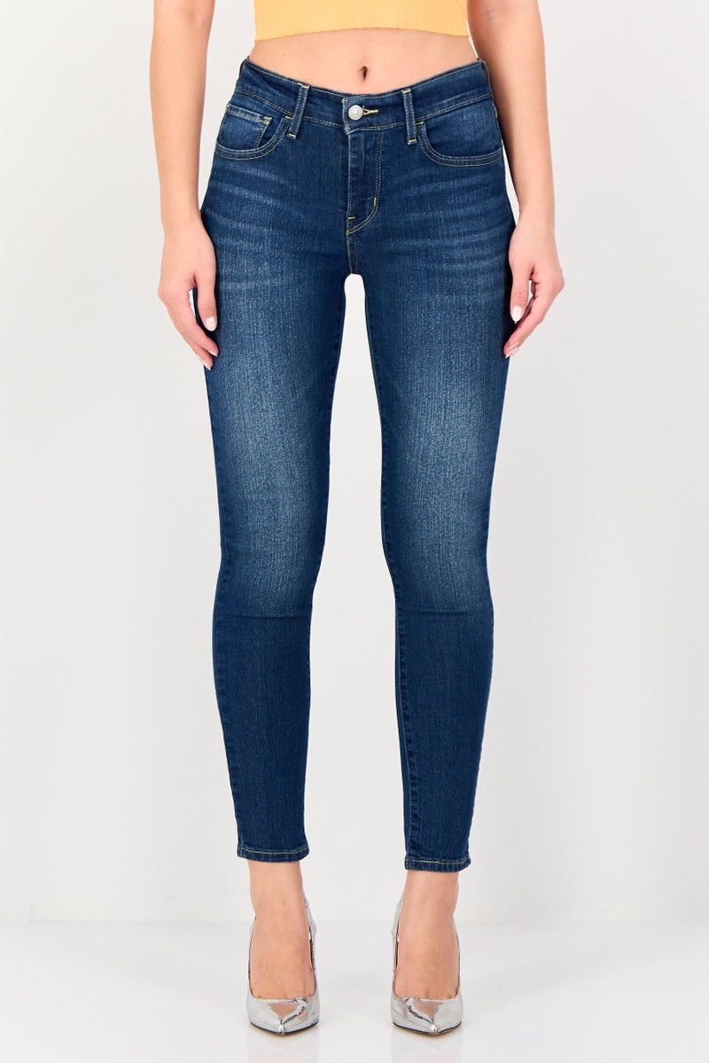 Levi's جينز ضيق للنساء، قابل للتمدد، أزرق - Image 1