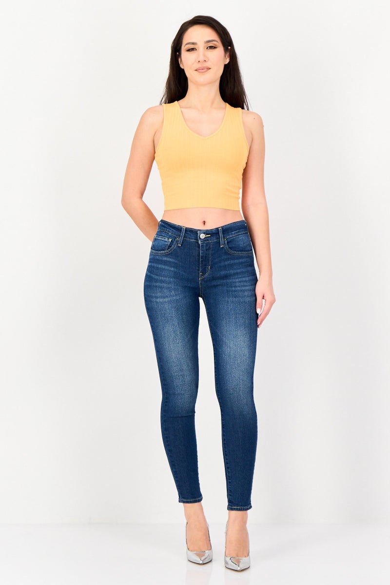 Levi's جينز ضيق للنساء، قابل للتمدد، أزرق - Image 4