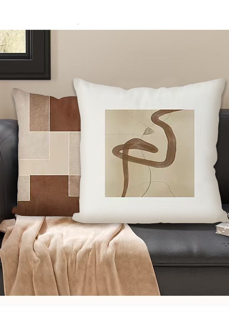 Cushion Covers Set of 4, Throw Pillow Cover, Abstract Modern Decorative Couch Pillow Case 45cm x 45cm, For Living Room Sofa Car Couch Bed Pillowcases 18x18 inches - Image 4