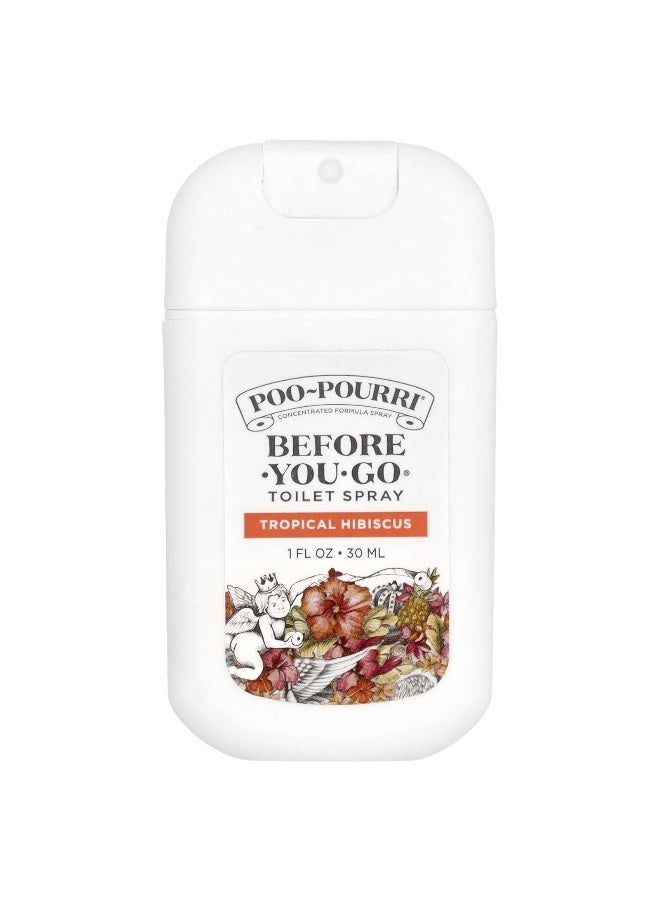 Poo-Pourri Poo-Pourri, Before-You-Go® Toilet Spray, Tropical Hibiscus, 1 fl oz (30 ml)  - Image 1