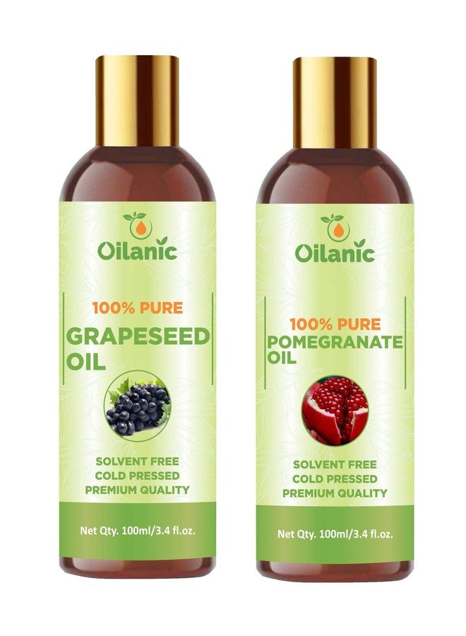 Oilanic زيت بذور العنب وزيت الرمان من أويلانيك، نقي وطبيعي 100%، عبوة من زجاجتين سعة 100 مل (200 مل) - Image 2
