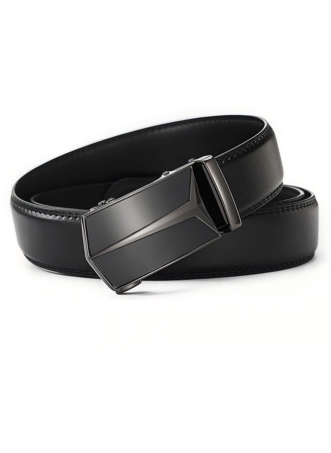 DANDAR Premium Men's Ratchet Belt - Genuine Leather, Micro-Adjustable, Perfect For Casual & Formal Wear Blacks  - Image 4