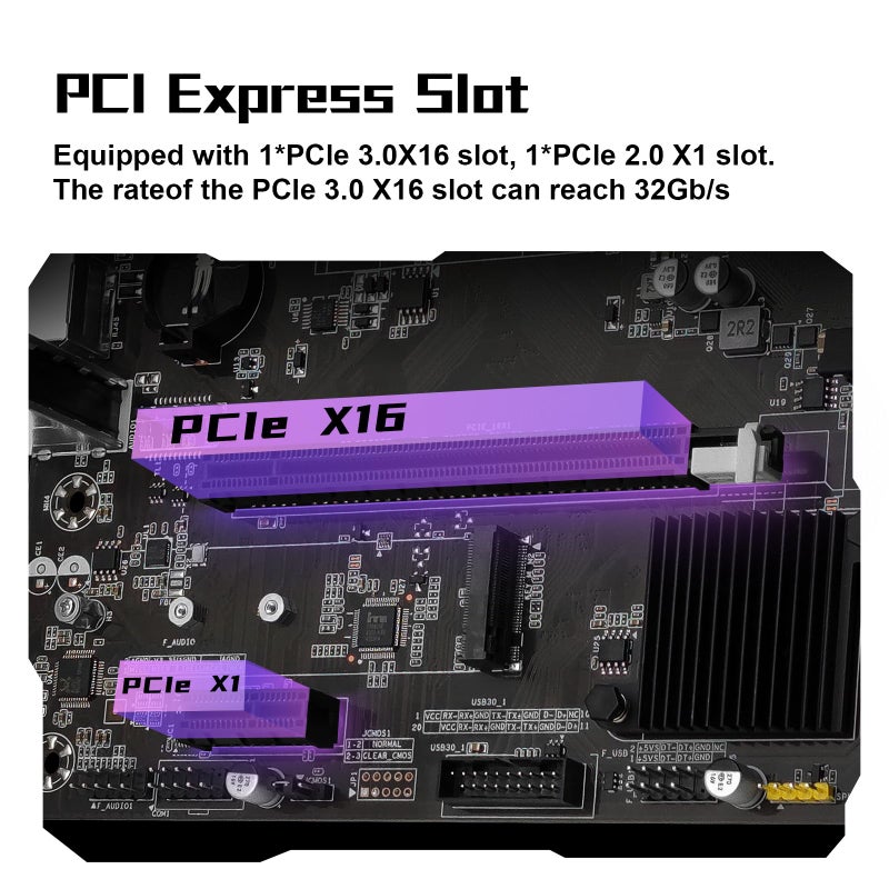 MACHINIST لوحة أم MACHINIST B450 لمعالجات AMD AM4 من الجيل 1-5 (DDR4 بحد أقصى 64GB، NVME/NGFF M.2، SATA 3.0، PCIe 3.0، USB 3.0، LAN جيجابت، VGA، متوافق مع HDMI) - Image 5