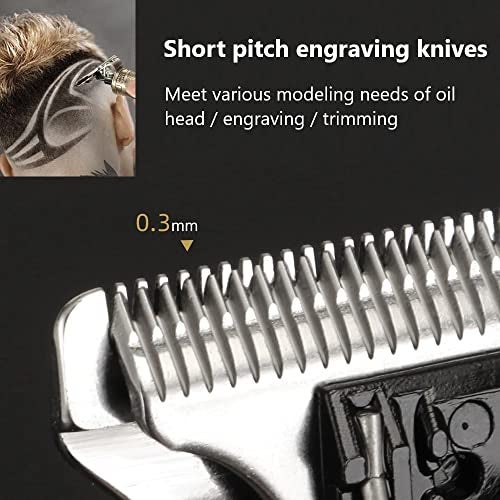 Whitecloud TRANSFORMING HOMES® Professional Rechargeable Cordless Electric Buddha Pattern Hair Clippers Barbers Zero Gapped Trimmers Hair cutting Kit T Blade Hair Trimmer For Men (MP-99) - Image 5