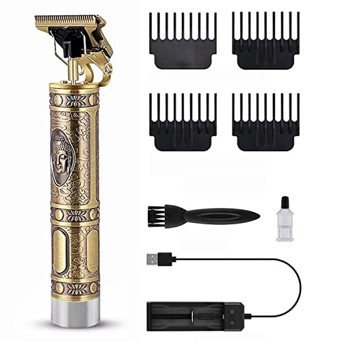 Whitecloud TRANSFORMING HOMES® Professional Rechargeable Cordless Electric Buddha Pattern Hair Clippers Barbers Zero Gapped Trimmers Hair cutting Kit T Blade Hair Trimmer For Men (MP-99) - Image 1