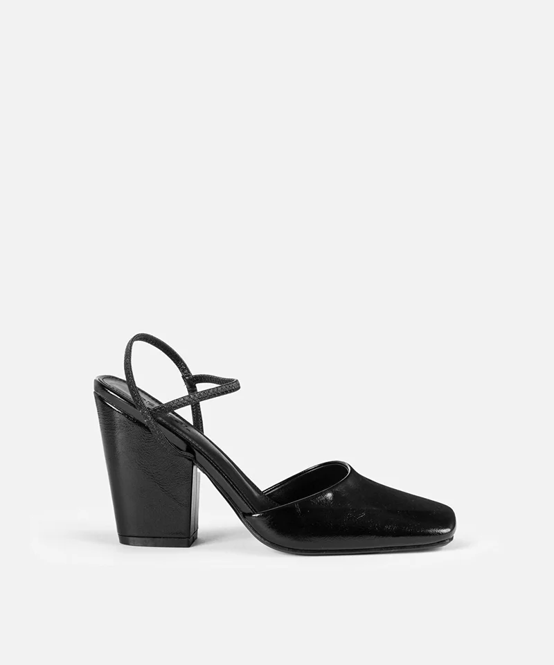ابيكول Leather-Effect Shoes with Block Heels