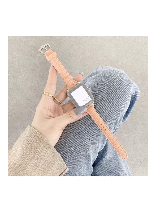 NIBEMINENT Ethnic Replacement Watchband for Apple Watch Series 1/2/3/4/5/6/7/SE 38/40/41mm Pink - Image 1