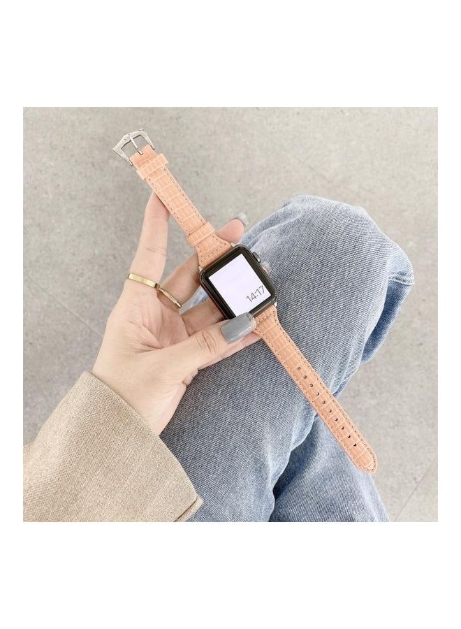 NIBEMINENT Ethnic Replacement Watchband for Apple Watch Series 1/2/3/4/5/6/7/SE 38/40/41mm Pink - Image 2