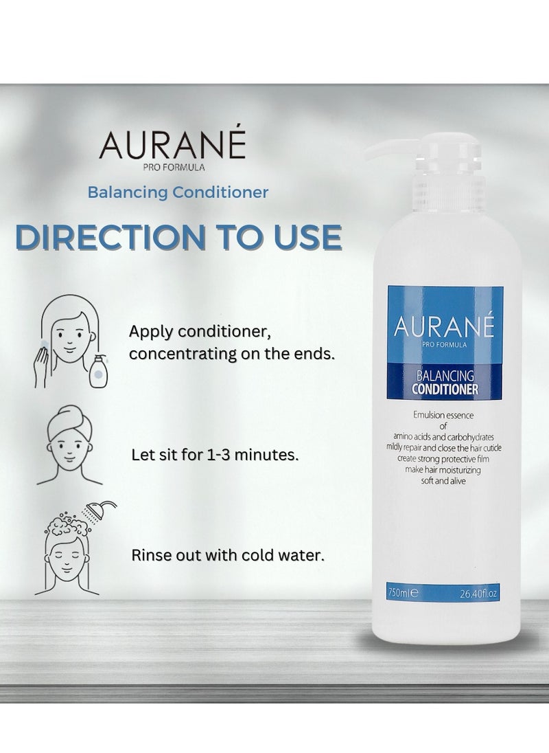 AURANE Balancing Conditioner 750ML - Hydrating, Repairing, and Strengthening Conditioner for Dry, Damaged, Oily, and Color-Treated Hair - Sulfate-Free, Paraben-Free - Nourishing Hair Care  - Image 4