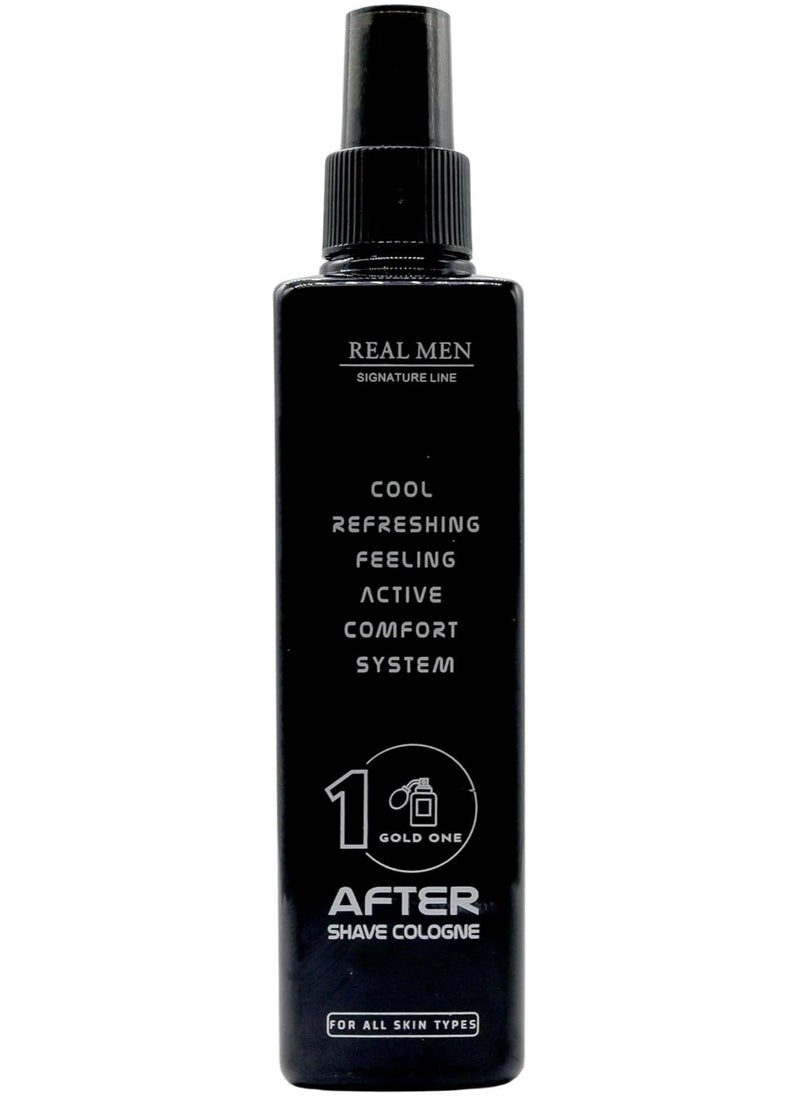 Billionaire Man  - Billionaire Man Real Men Signature Line GOLD ONE After Shave Cologne 250ML w/ Relaxing & Coolness - Image 1