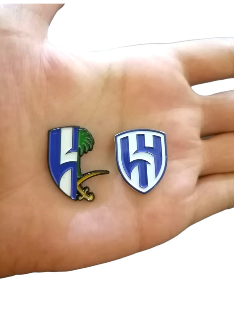 Two pieces of the Al-Hilal logo with two swords and a palm tree, a symbol of pride, a small phone sticker - Image 3