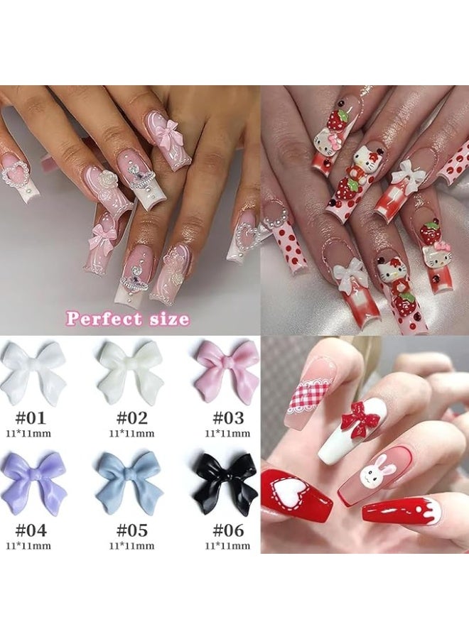 Skrill 2 packs Colorful Bow-Knot Nail Stud Rhinestones Crystal, 3D Bows Nail Charm Colorful Bowknot Nail Charm Set for Acrylic Nails Design DIY Decoration Jewel Stones Nail Art Rhinestones - Image 5