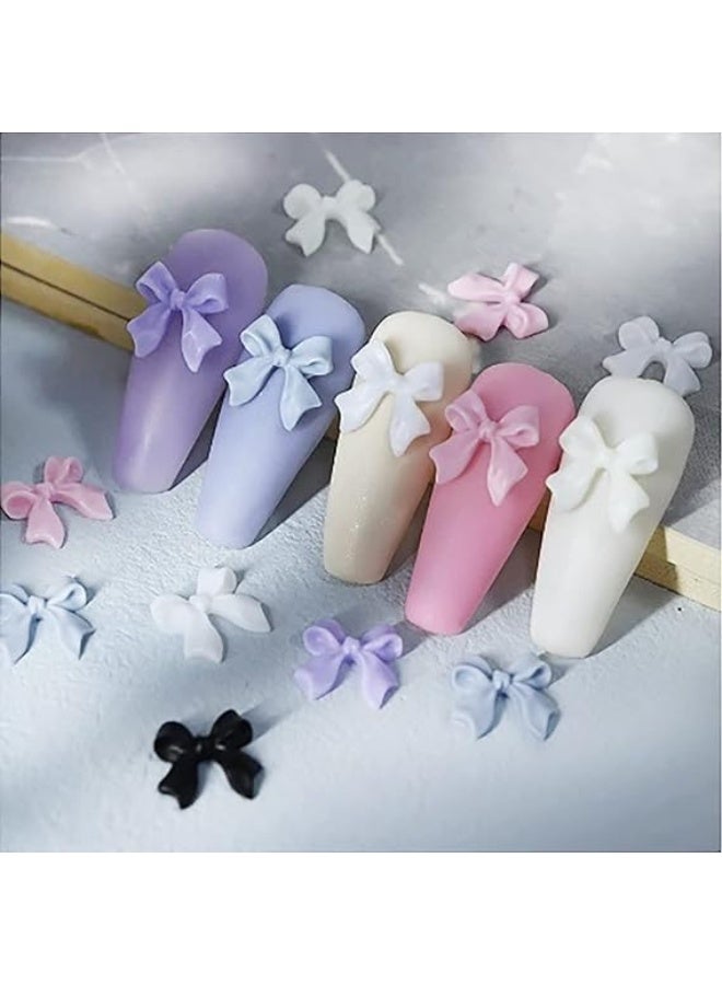 Skrill 2 packs Colorful Bow-Knot Nail Stud Rhinestones Crystal, 3D Bows Nail Charm Colorful Bowknot Nail Charm Set for Acrylic Nails Design DIY Decoration Jewel Stones Nail Art Rhinestones - Image 2