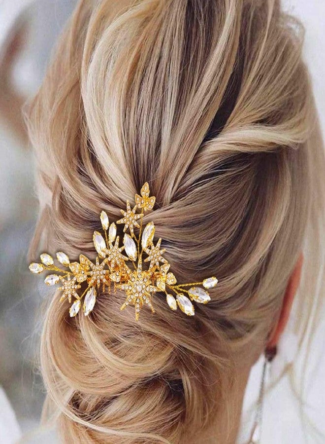 EVILD Gold Star Hair Accessories Wedding Hair Comb for Women - Image 1