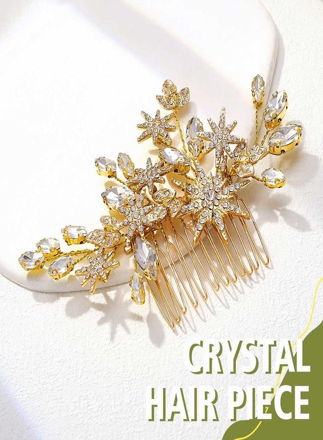 EVILD Gold Star Hair Accessories Wedding Hair Comb for Women - Image 2