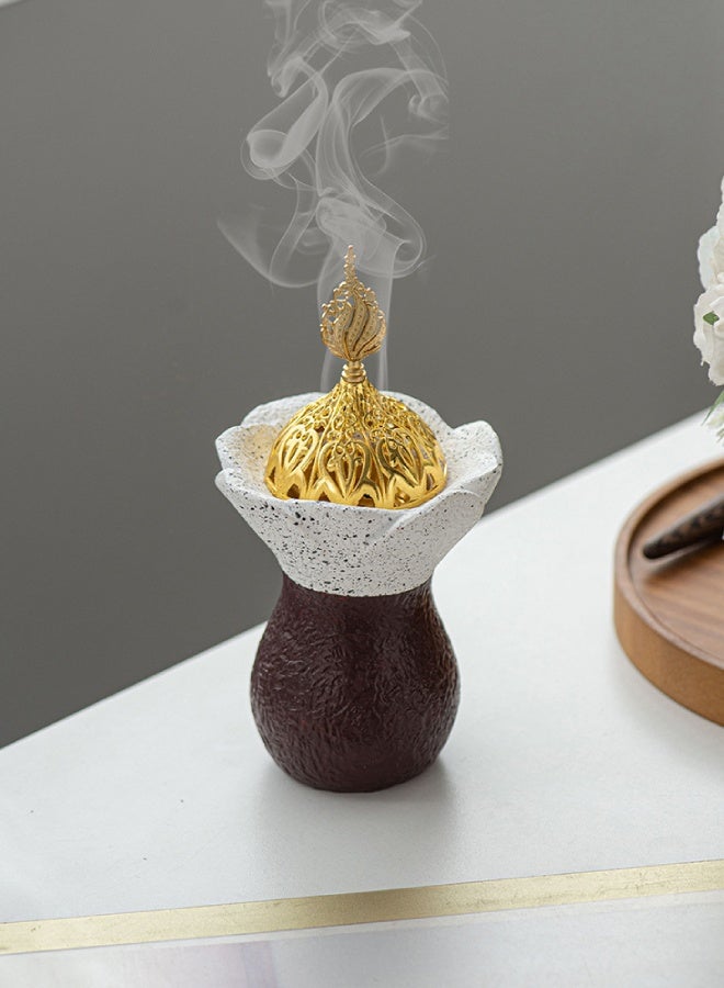 Resin Aroma Diffuser Handheld Incense Burner – Modern Cone Incense Sandalwood Holder Home Decor Gift - Image 1