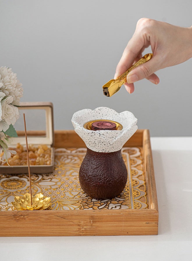 Resin Aroma Diffuser Handheld Incense Burner – Modern Cone Incense Sandalwood Holder Home Decor Gift - Image 2